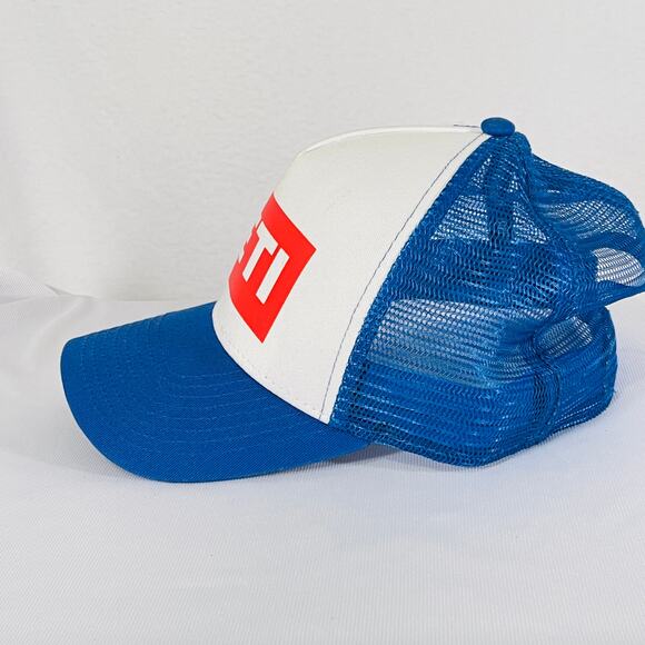 YETI American Logo Trucker Hat Men Adult Red White Blue Adjustable Snapback Cap - Picture 4 of 6